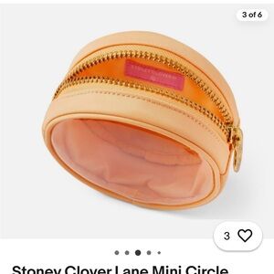 Stoney Clover Lane Mini Circle Pouch Orange NWT SCL Bag Round